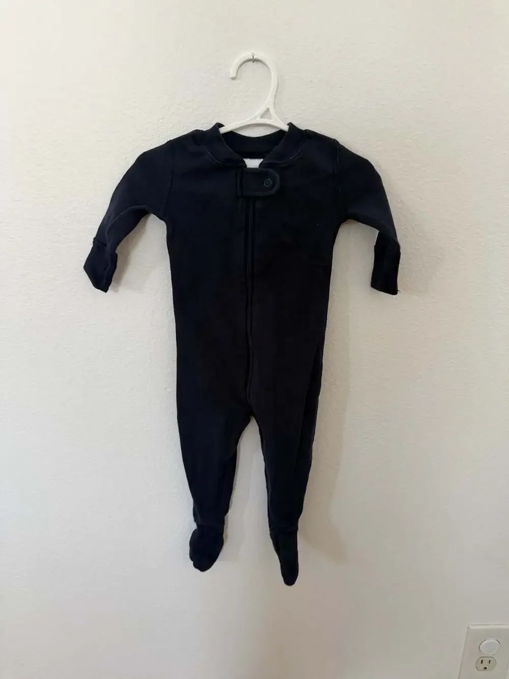 Hanna Andersson Organic Cotton Footed Zip Sleeper Black 0-3 Months